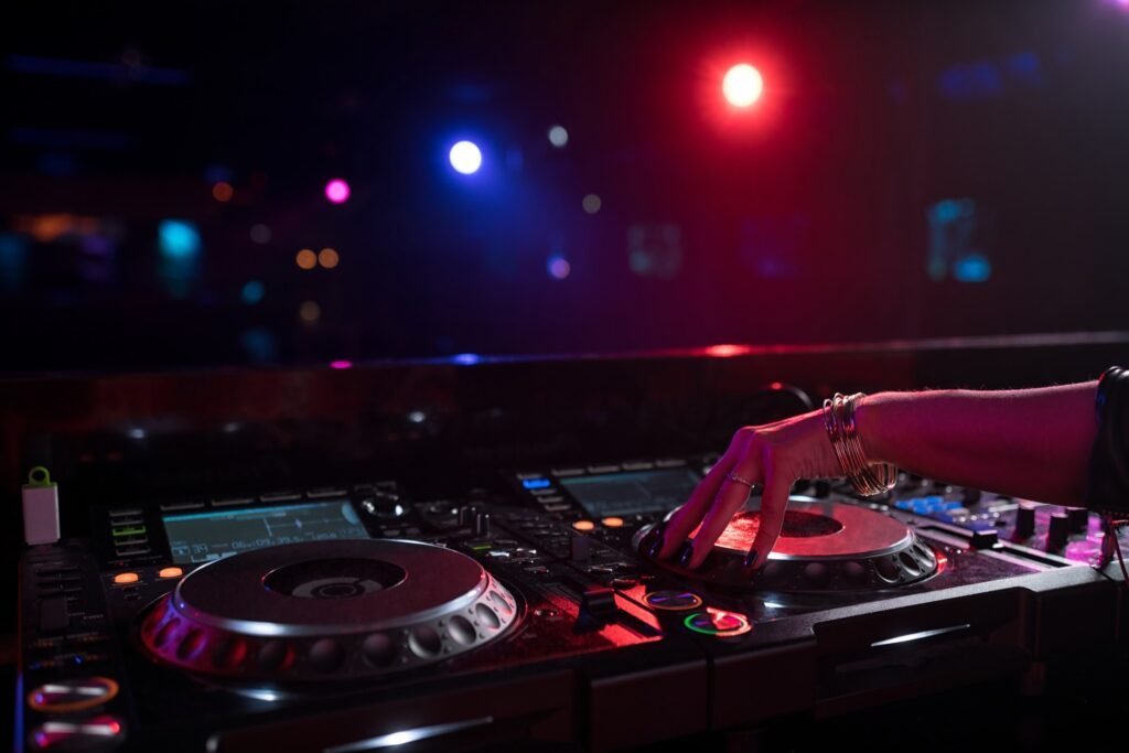 DJ performing at a Miami nightclub event